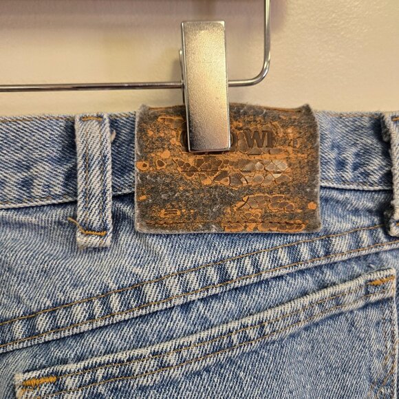 Vintage Wrangler Mens 36 High-Waisted Light Wash Straight-Leg Denim Jeans - Picture 5 of 8